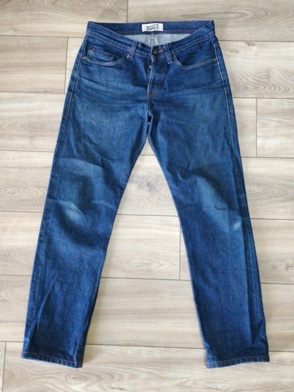 Naked & Famous Denim Dark BlueWeird Guy Straight Jeans Size 30